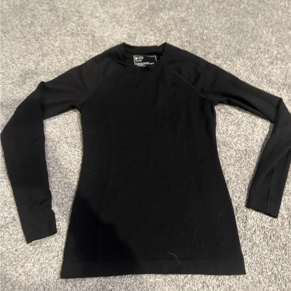Figs Black Long Sleeve Top
